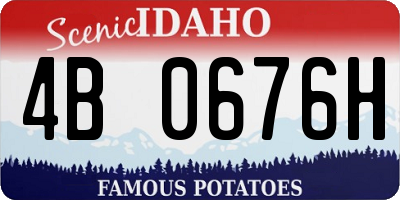 ID license plate 4B0676H