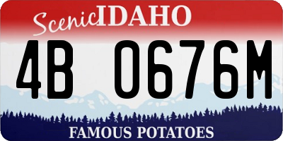 ID license plate 4B0676M