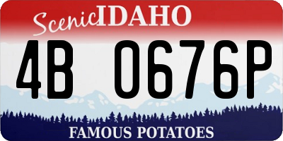 ID license plate 4B0676P