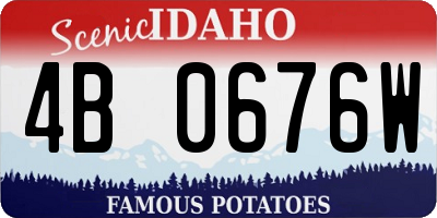 ID license plate 4B0676W