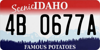 ID license plate 4B0677A