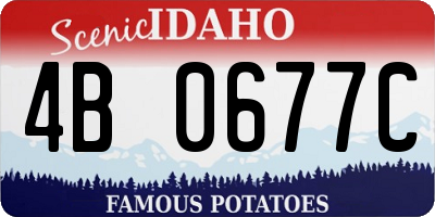 ID license plate 4B0677C