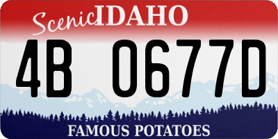 ID license plate 4B0677D