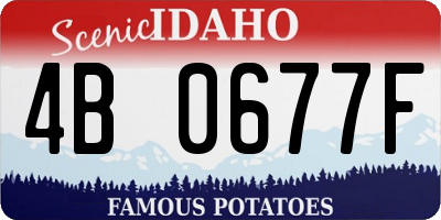 ID license plate 4B0677F