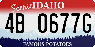 ID license plate 4B0677G