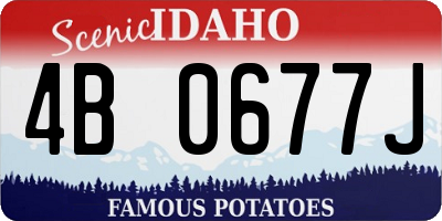 ID license plate 4B0677J