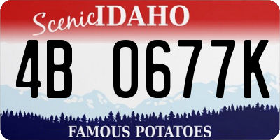 ID license plate 4B0677K