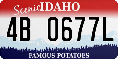 ID license plate 4B0677L