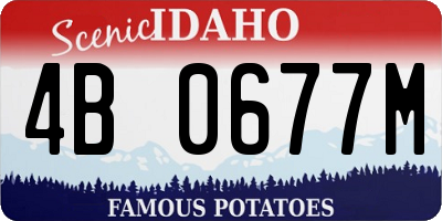 ID license plate 4B0677M