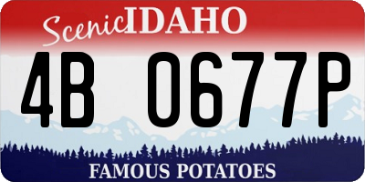 ID license plate 4B0677P