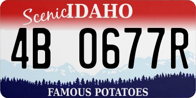 ID license plate 4B0677R