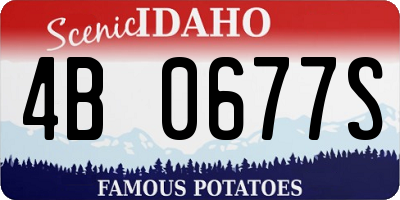 ID license plate 4B0677S