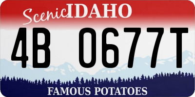 ID license plate 4B0677T