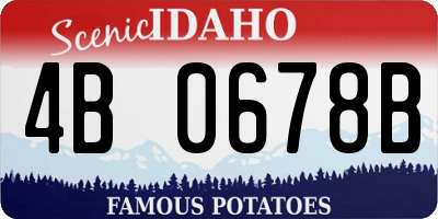 ID license plate 4B0678B