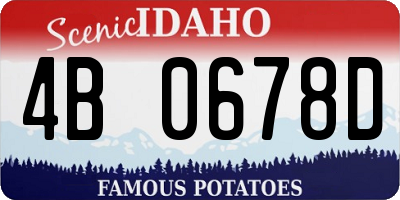 ID license plate 4B0678D