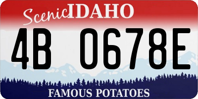 ID license plate 4B0678E