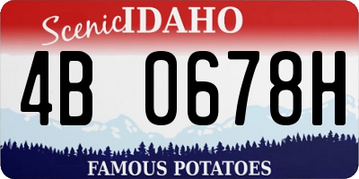 ID license plate 4B0678H