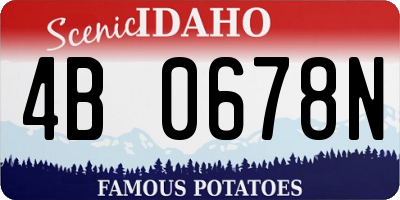 ID license plate 4B0678N