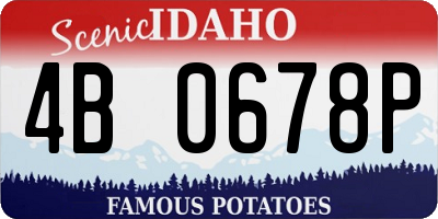 ID license plate 4B0678P