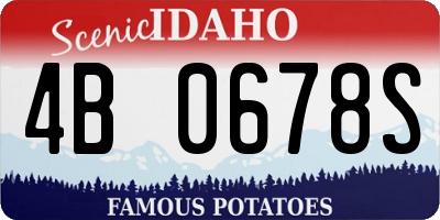 ID license plate 4B0678S