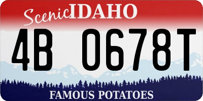 ID license plate 4B0678T