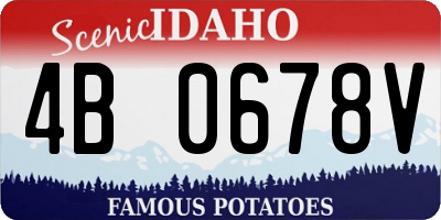 ID license plate 4B0678V