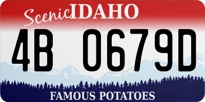 ID license plate 4B0679D