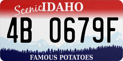 ID license plate 4B0679F