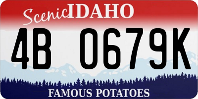 ID license plate 4B0679K
