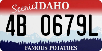 ID license plate 4B0679L