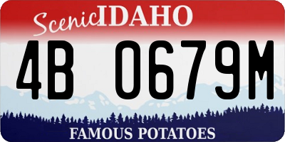 ID license plate 4B0679M