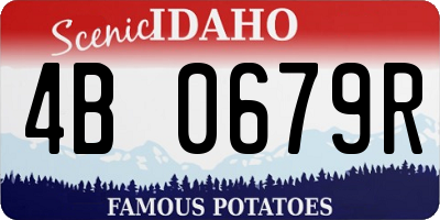 ID license plate 4B0679R