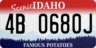 ID license plate 4B0680J