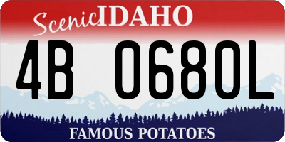 ID license plate 4B0680L