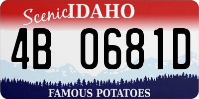 ID license plate 4B0681D