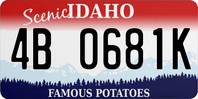 ID license plate 4B0681K