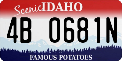 ID license plate 4B0681N