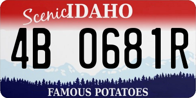 ID license plate 4B0681R