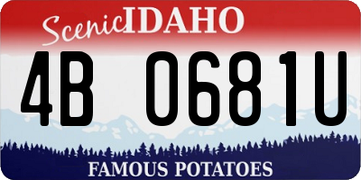 ID license plate 4B0681U