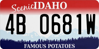 ID license plate 4B0681W