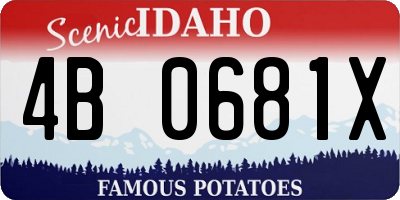 ID license plate 4B0681X