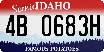 ID license plate 4B0683H