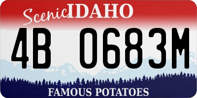 ID license plate 4B0683M