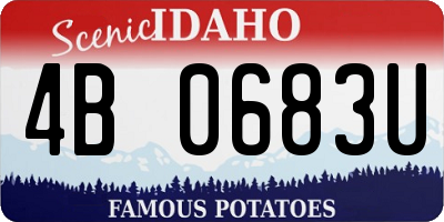 ID license plate 4B0683U