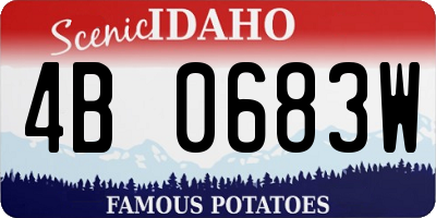 ID license plate 4B0683W