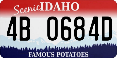 ID license plate 4B0684D