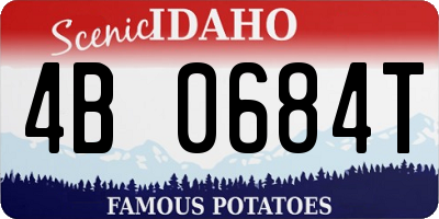 ID license plate 4B0684T
