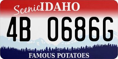 ID license plate 4B0686G