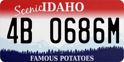 ID license plate 4B0686M