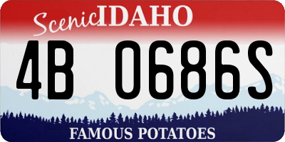 ID license plate 4B0686S